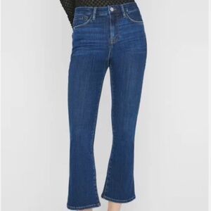 FRAME Denim Dark Blue Le Crop Mini Boot Ankle High Rise Jeans size 29